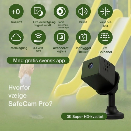 SafeCam Pro™ | Alltid skyddad – även utan internet eller ström